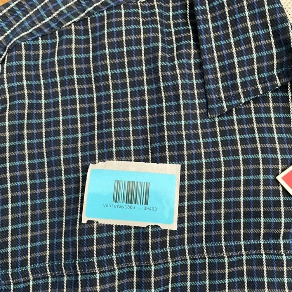 The North Face Mens Plaid Button Up Shirt Deep Water Blue‎ Kali-Yuga Large NEW